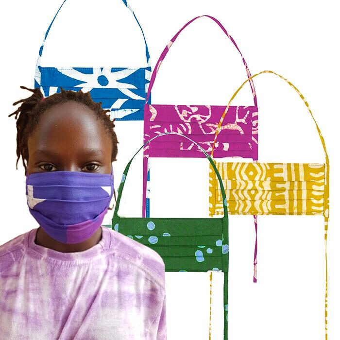 Set of 10 Kids Face Masks-Reusable: 2-Ply - Assorted-Organic
