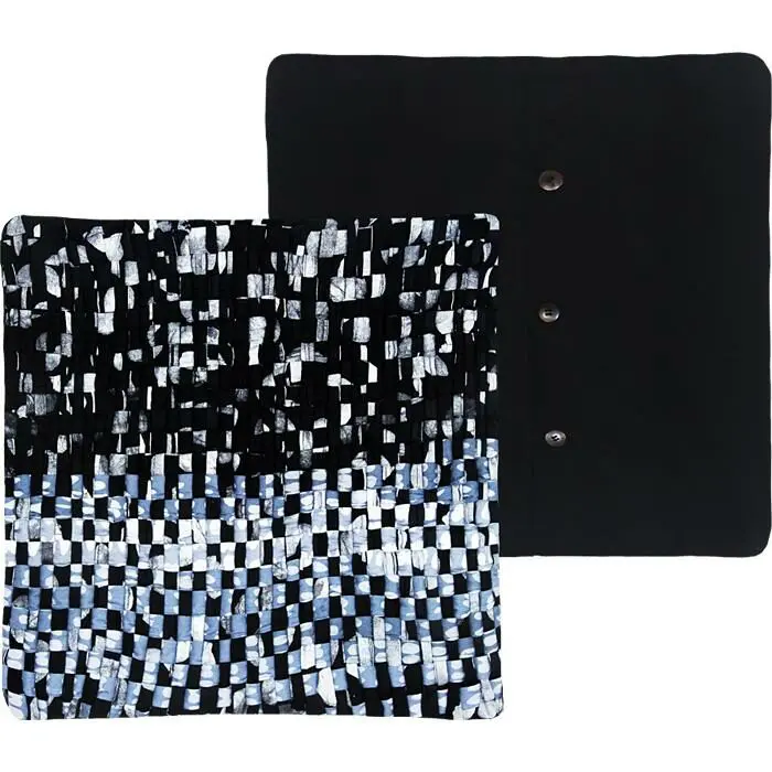 Pillow Cover: Woven - Silver/Black