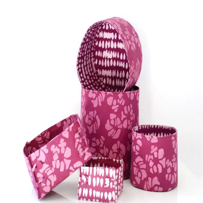 Button Basket: Camelia - Wine-Organic - Image 2