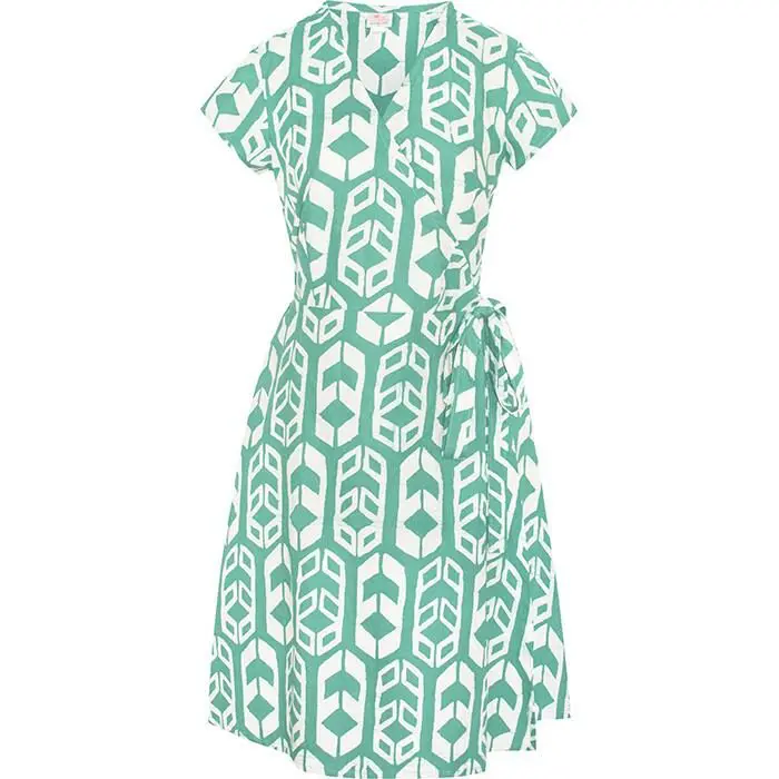 Wrap Dress: Shields - Sage-Organic