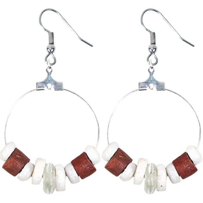 Down to Earth: Earrings - White