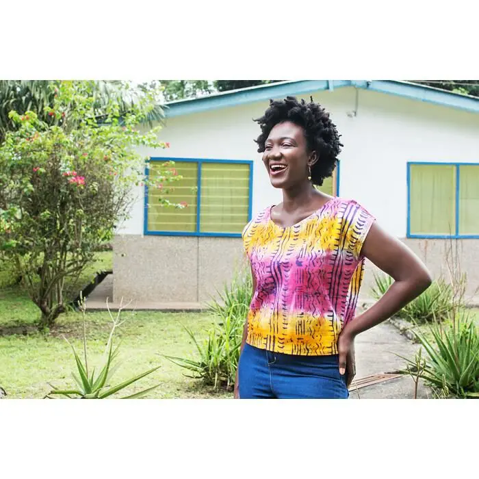 Boxy Blouse: Pathways - Rainbow-Organic - Image 2