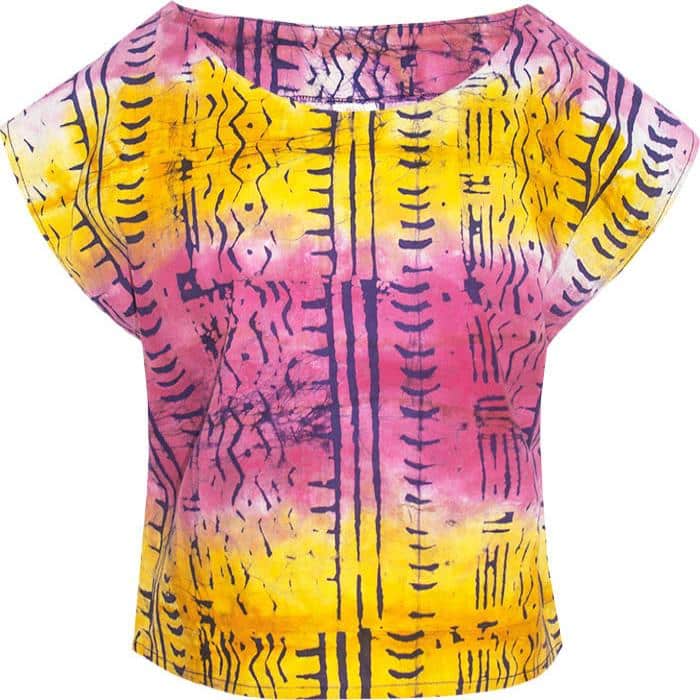 Boxy Blouse: Pathways - Rainbow-Organic