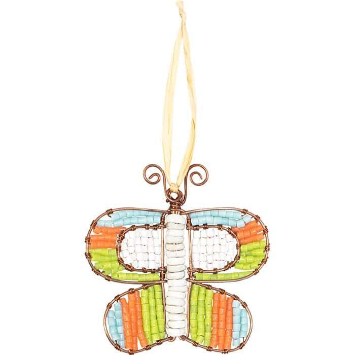 Orange butterfly ornament