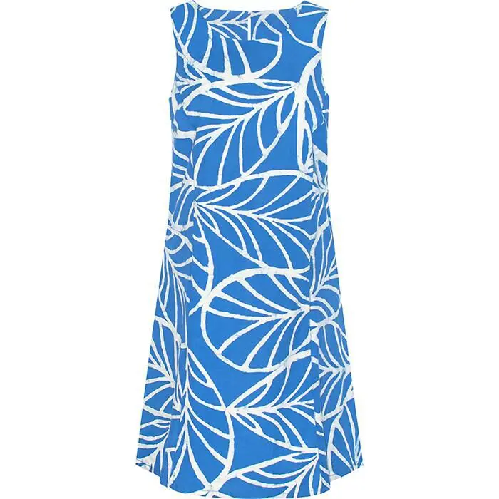Boardwalk Dress: Canopy - Blue-Organic