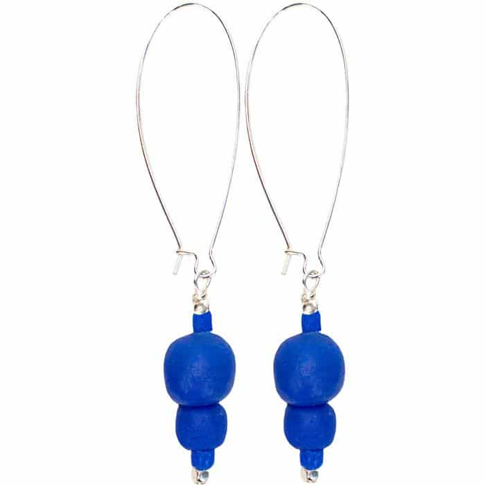 Pearls Dangle: Earrings - Blue