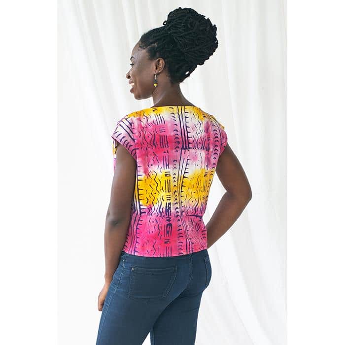 Boxy Blouse: Pathways - Rainbow-Organic - Image 4