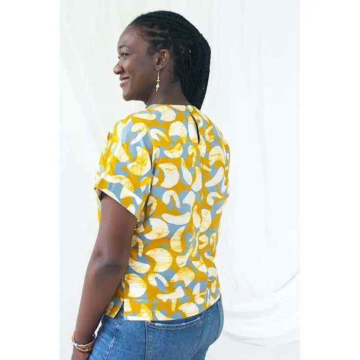 Crew Blouse: Mod - Mustard-Organic - Image 4