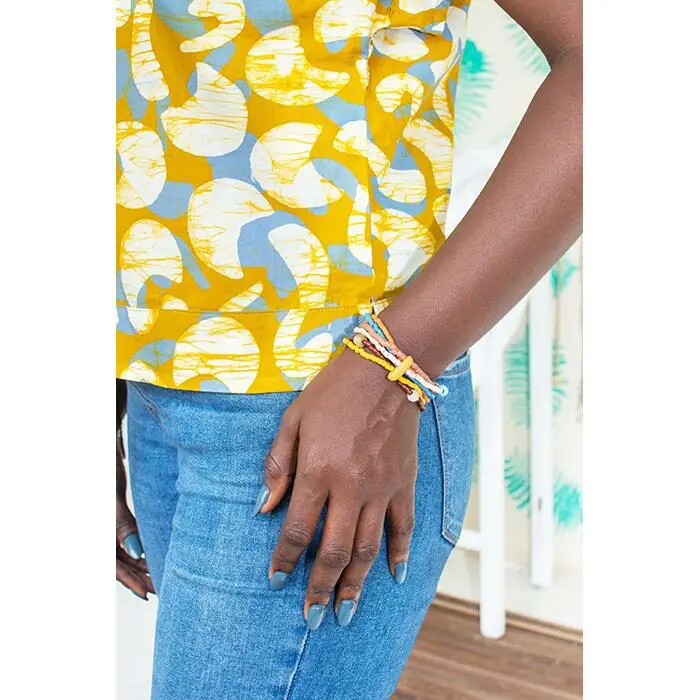 Crew Blouse: Mod - Mustard-Organic - Image 5