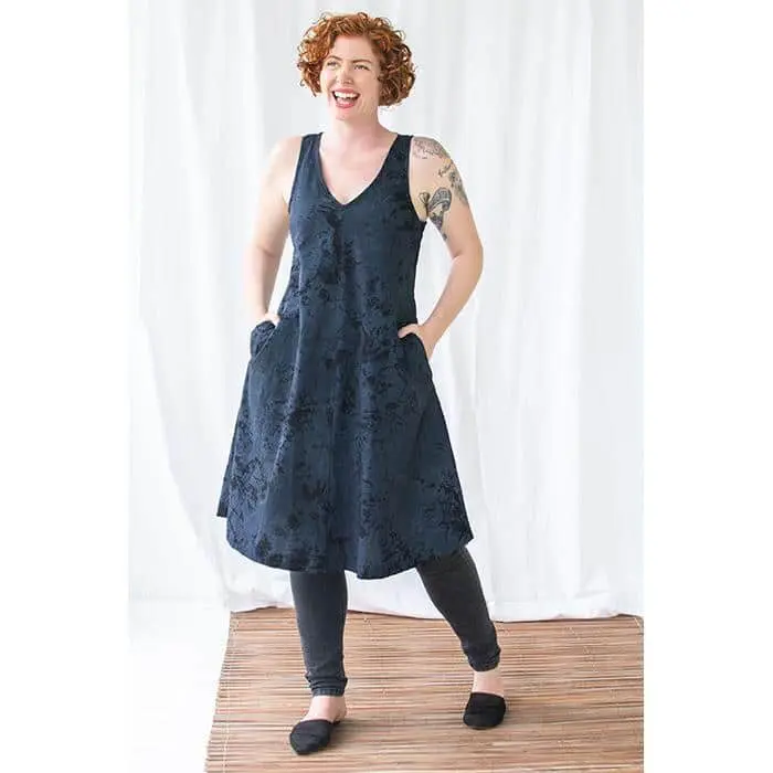 Oaklynn Dress: Marble - Black-Organic - Image 3