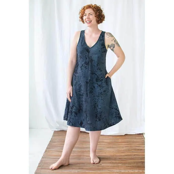 Oaklynn Dress: Marble - Black-Organic - Image 4