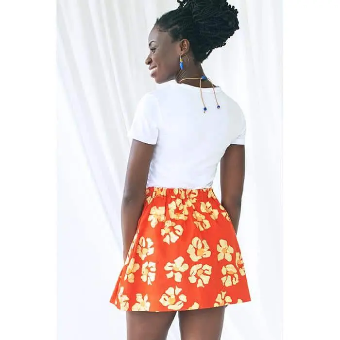 Coastal Skirt: Tropics - Tangerine-Organic - Image 2