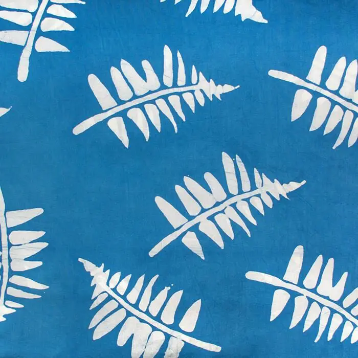 Batik Fabric: Jungle - Blue-Organic