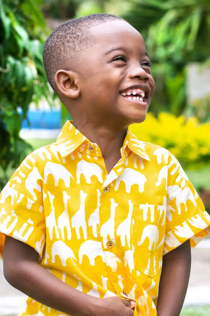 Button Down Shirt: Sahara - Mustard-Organic