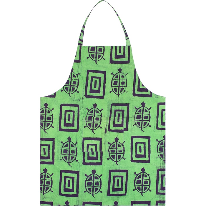 Apron Reversible: Box Turtle - Lime-Organic