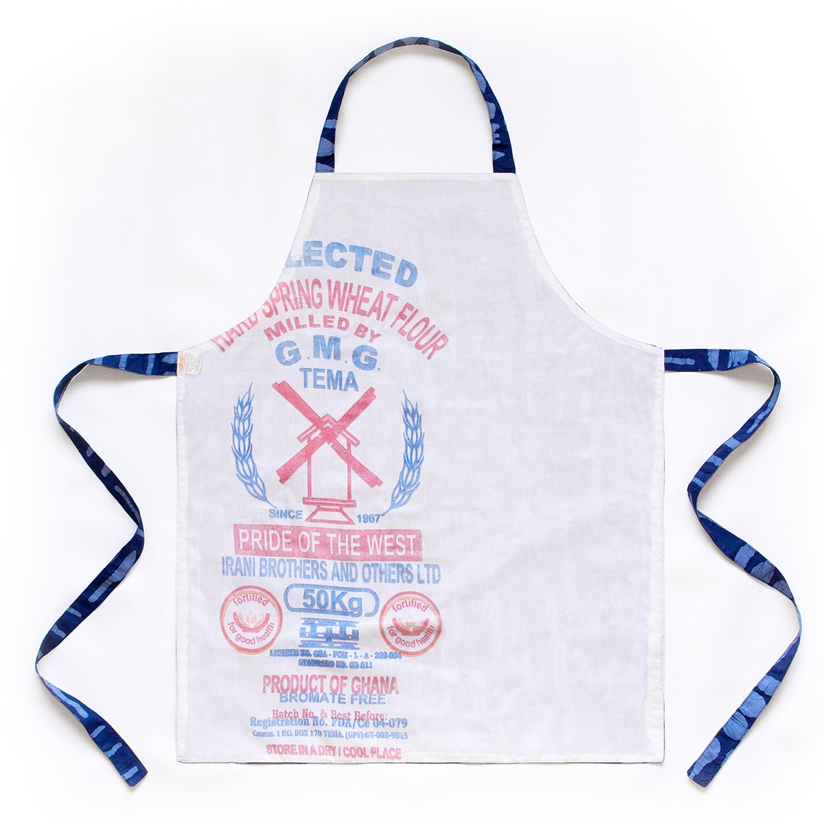Apron Reversible: Silverware - Blue-Organic - Image 2