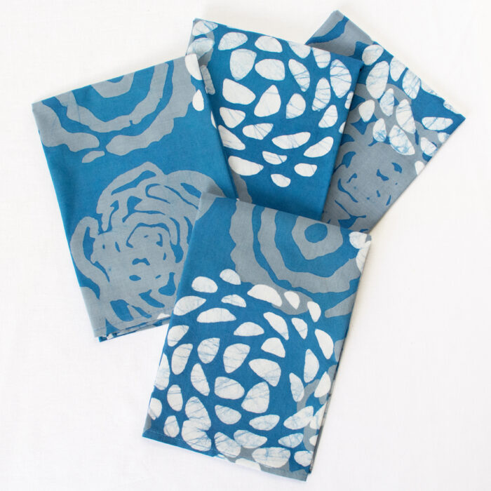 Napkin: Blooms - Indigo-Organic