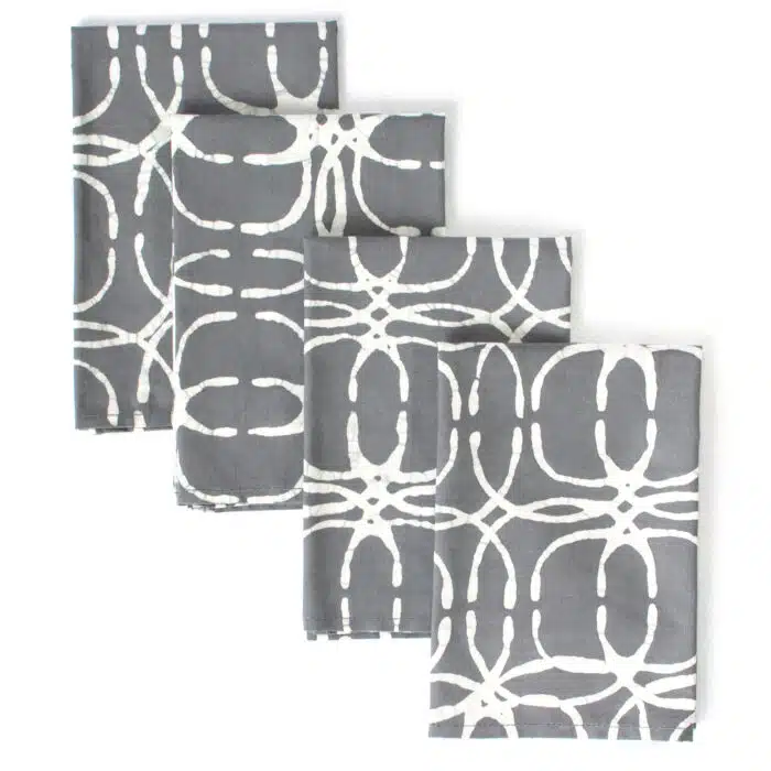 Napkin: Orbit - Charcoal-Organic