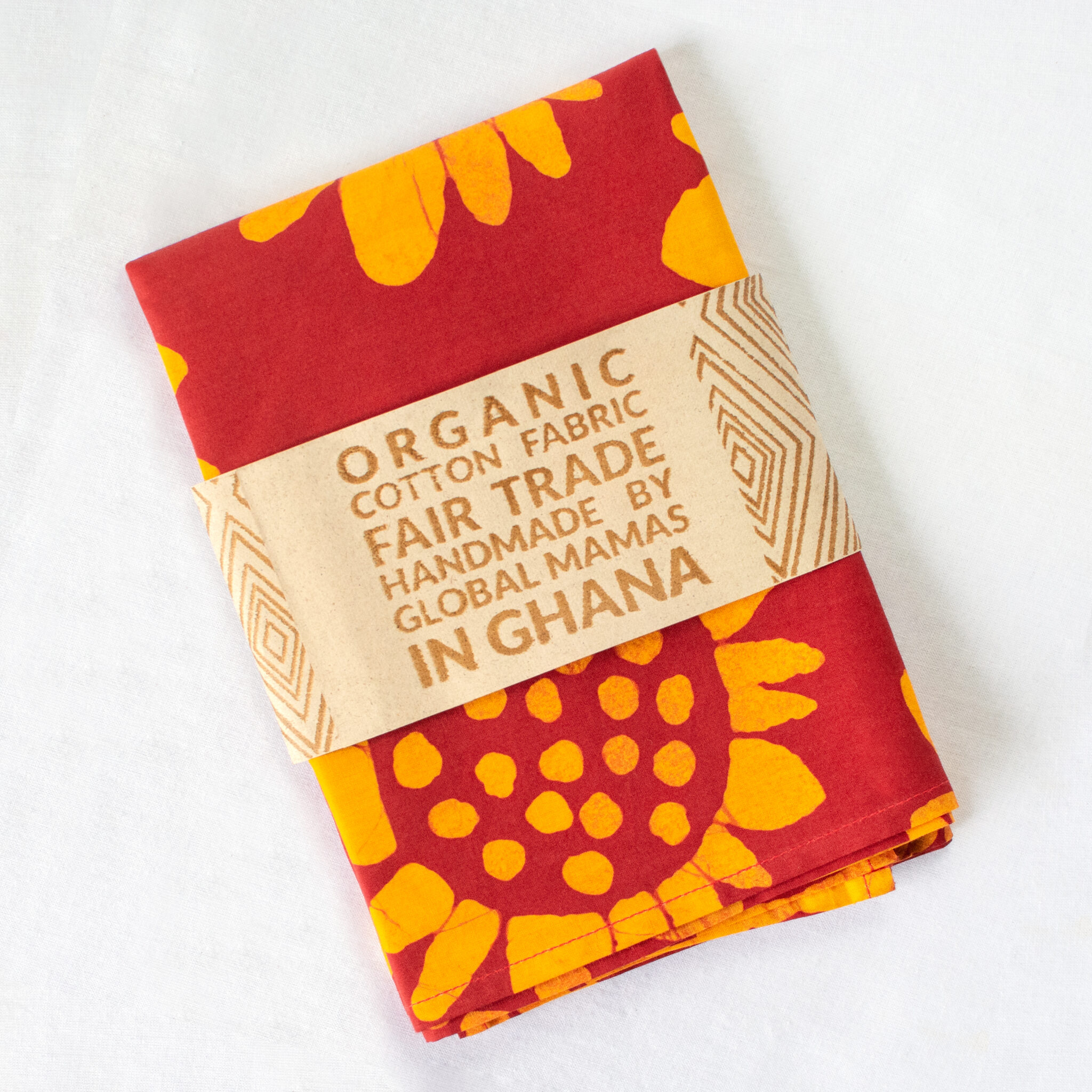 Napkin: Sunflower - Red-Organic - Image 3