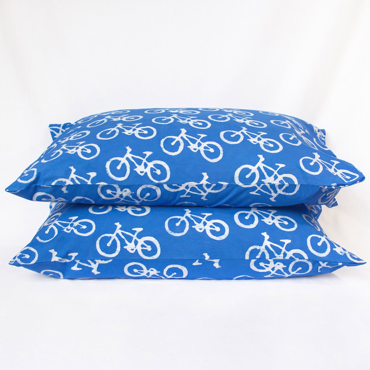 Pillow Cases-Set of 2: Bikes - Blue-Organic - Image 2