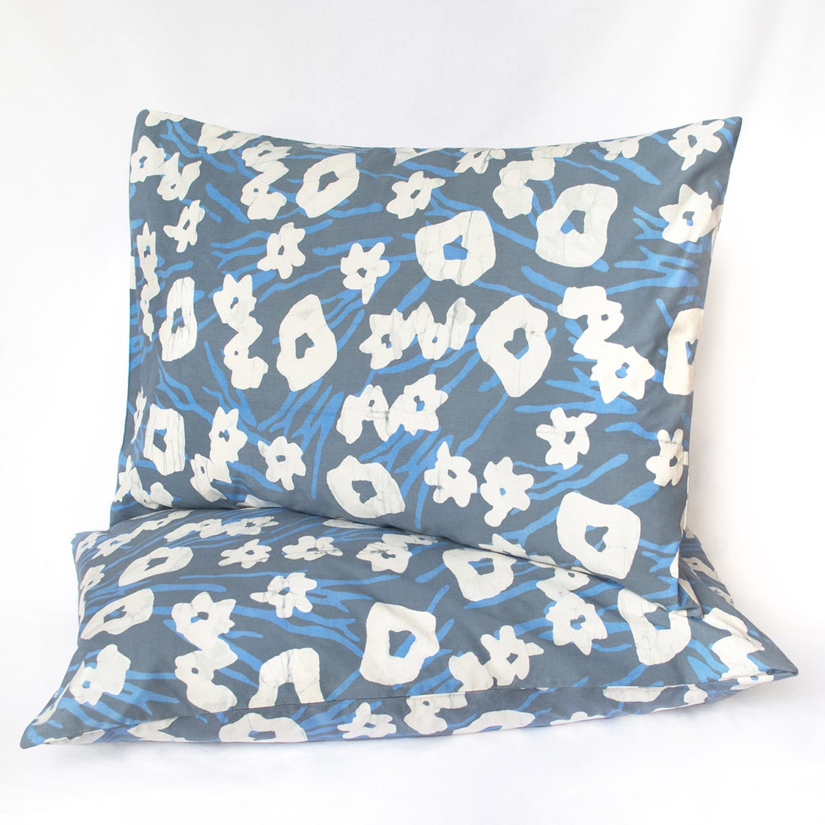 Pillow Cases-Set of 2: Painted Floral – Charcoal-Organic