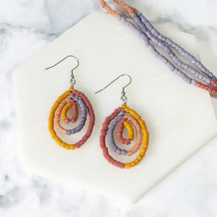 Azonto: Earrings - Rust