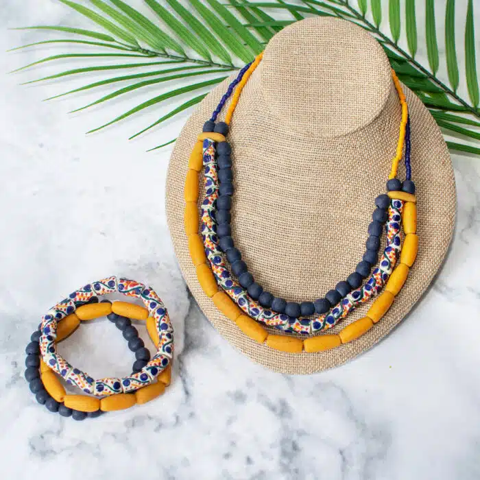 Manye: Necklace - Navy