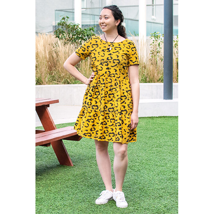 WomensDressTieredShortRawrGoldLifestyleWeb