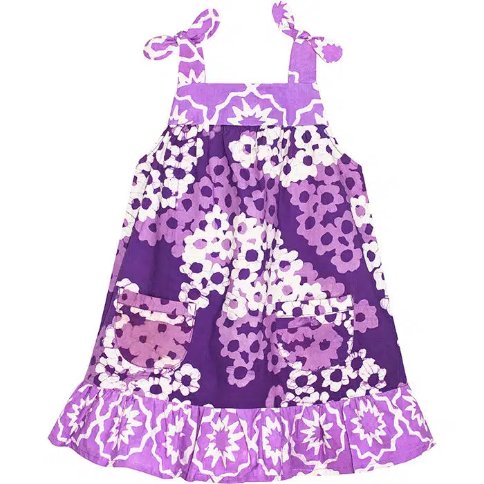 Pocket Dress: Lilacs - Purple-Organic