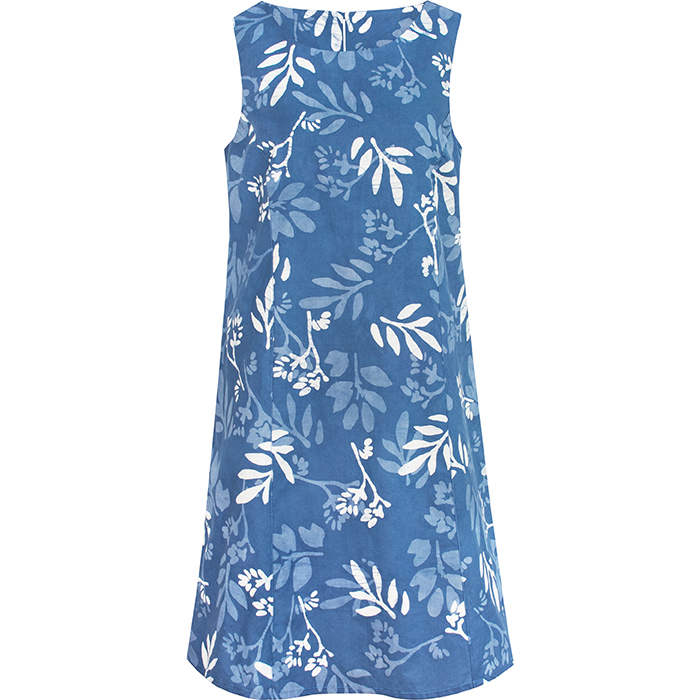 Fair Trade Boardwalk Dress: Forage - Stone Blue-Organic