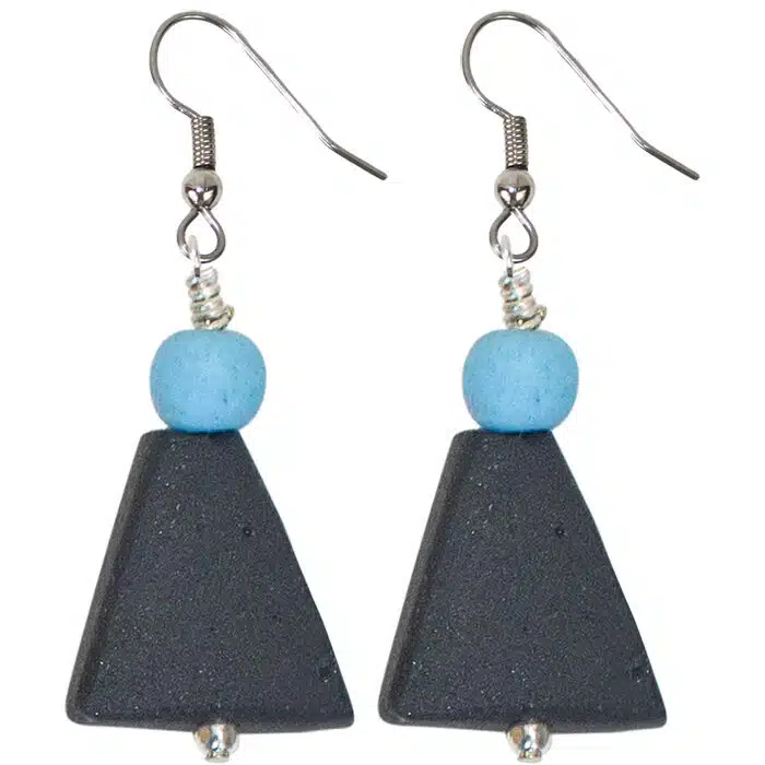Fast Forward Dangle: Earrings - Black