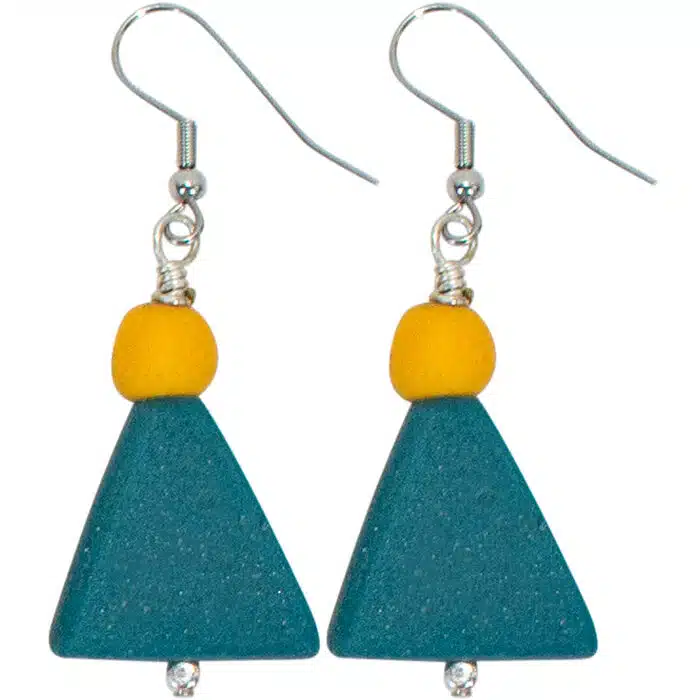Fast Forward Dangle: Earrings - Teal
