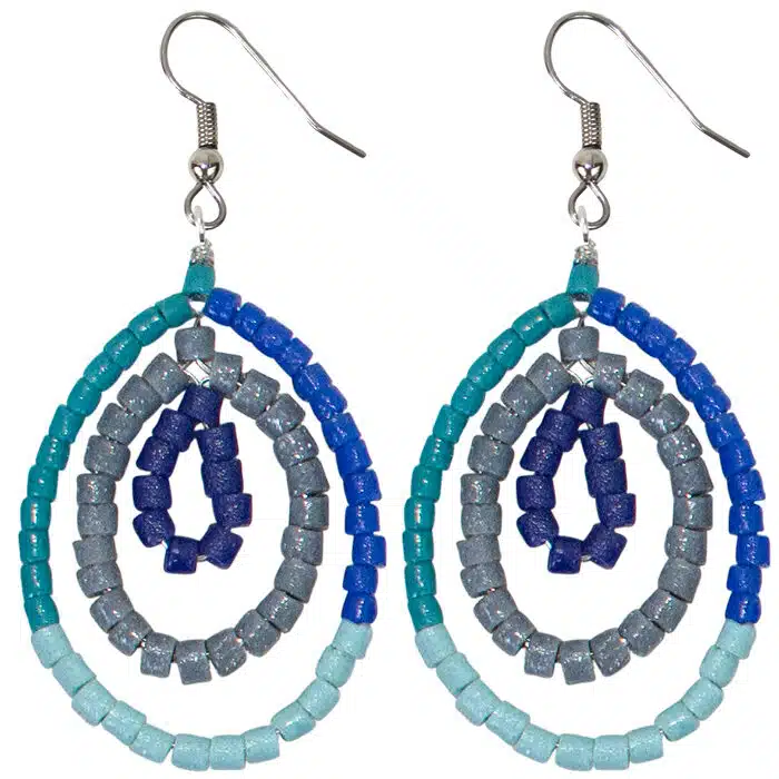 Ombre: Earrings - Stone Blue