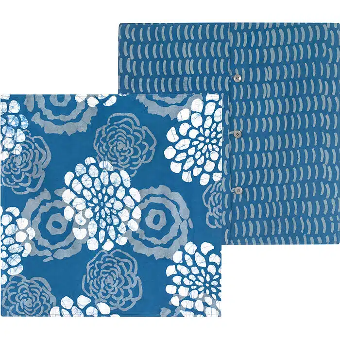 Pillow Covers-Set of 2: Blooms - Indigo-Organic