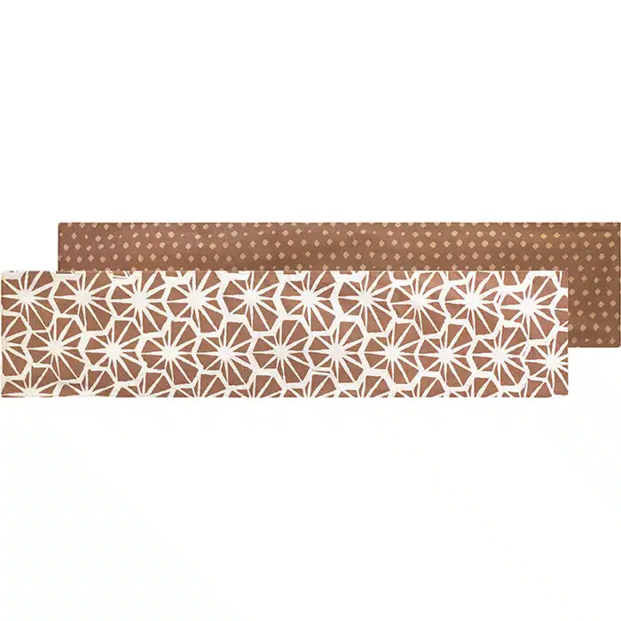 Table Runner-Short: Tiles - Brown-Organic