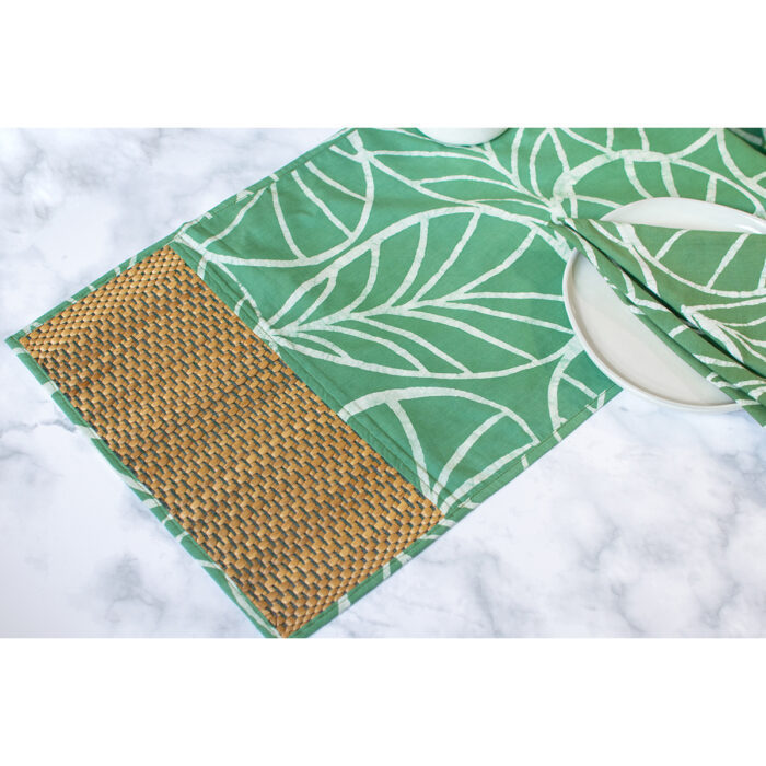 Table Runner-Water Hyacinth-Short: Canopy - Sage-Organic - Image 2