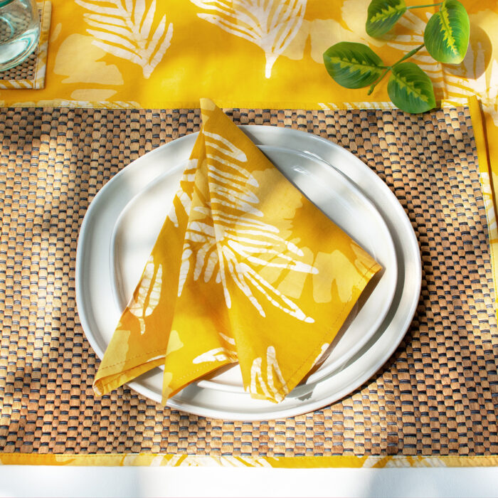 Napkin: Palms - Harvest Gold-Organic - Image 4