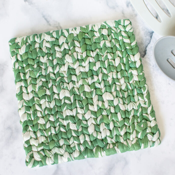Trivet: Woven - Green-Organic - Image 2