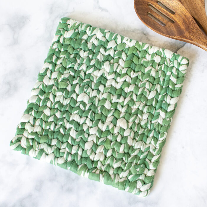 Trivet: Woven - Green-Organic