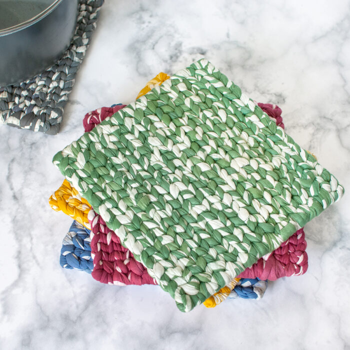 Trivet: Woven - Green-Organic - Image 3