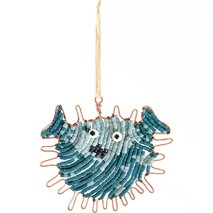 Ornaments: Ocean Puffer Fish - Teal