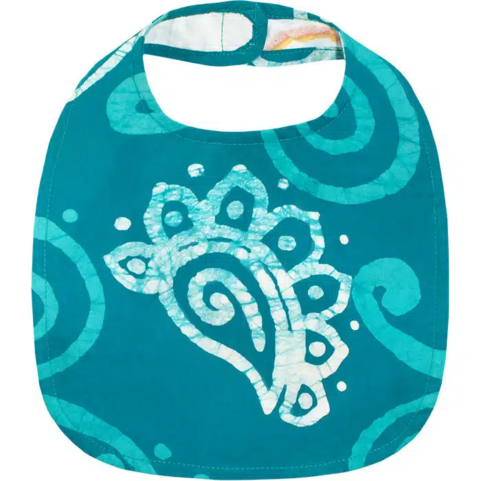 Bib: Paisley - Teal-Organic
