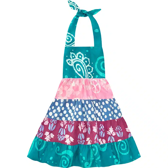 Carousel Dress: Paisley - Teal-Organic - Image 2