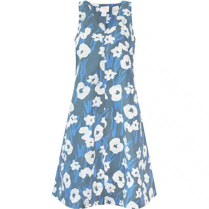 Oaklynn Dress: Painted Floral - Charcoal-Organic