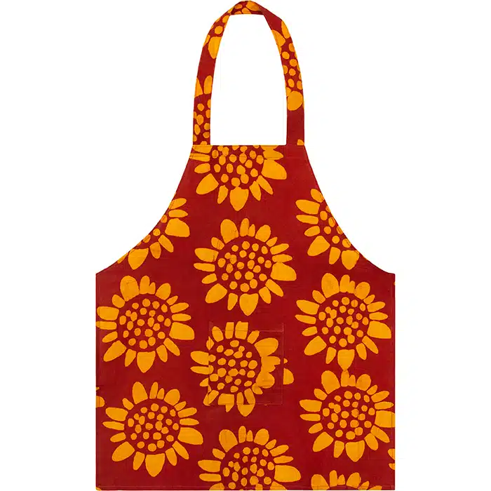 Apron Kids: Sunflower - Red-Organic