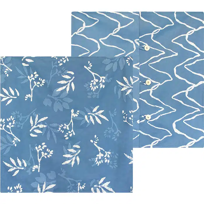 Pillow Covers-Set of 2: Forage - Stone Blue-Organic