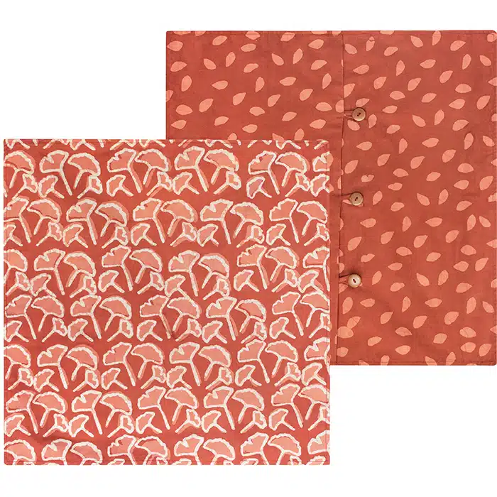 Pillow Covers-Set of 2: Ginkgo - Rust-Organic