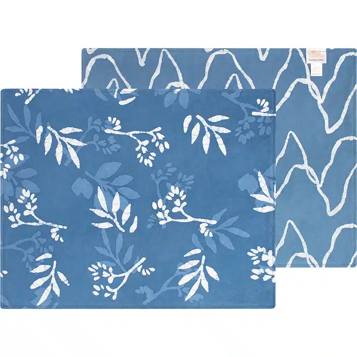 Placemat Reversible: Forage - Stone Blue-Organic