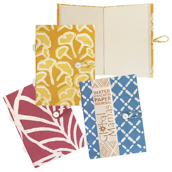 Journal-Large: Water Hyacinth Natural Paper - Assorted Batik