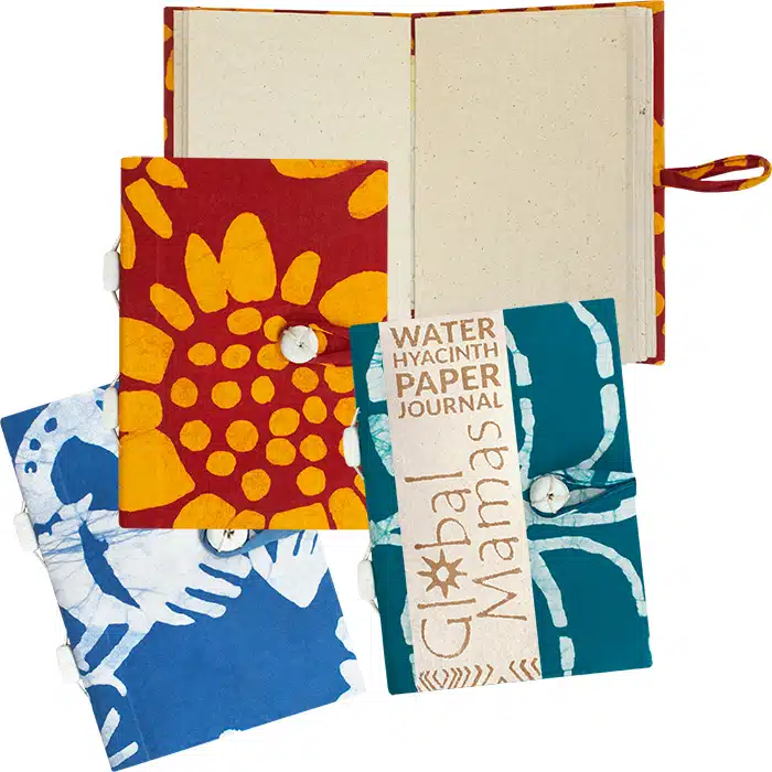 Journal-Small: Water Hyacinth Natural Paper - Assorted Batik